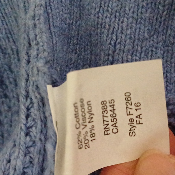 🔥🔥🔥Madewell Cornflower blue convertible turtleneck crewneck sweater S - Picture 10 of 13